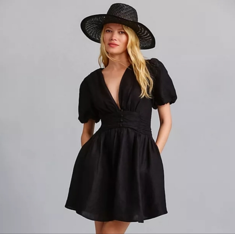 Anthropologie The Katerina Button-Front Mini Dress